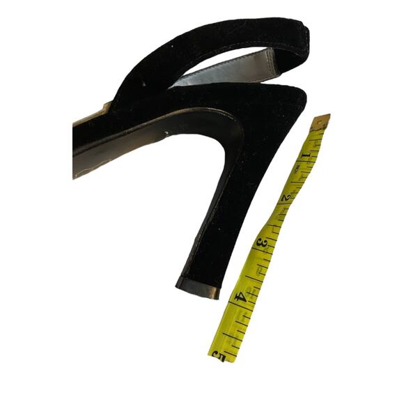 Touch Of Nina Heels Women’s Size 7M Black Suede Sparkle Rhinestones Slingback’s - Picture 7 of 12